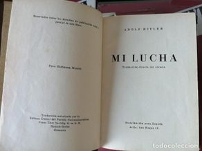 Libros antiguos: MI LUCHA DE ADOLF HITLER en castellano 1937- Segunda Edición. TAPAS DURAS DE ÈPOCA